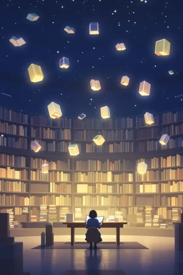 《幻境图书馆》封面图，奇幻冒险番剧